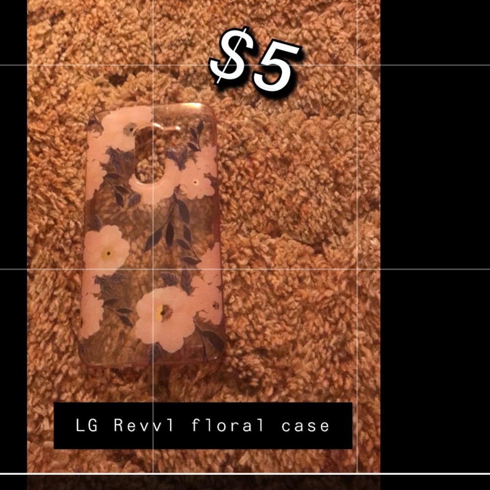 LG Revvl floral clear case